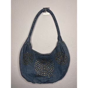 Fiorucci Denim Studded Hobo Bag Y2K